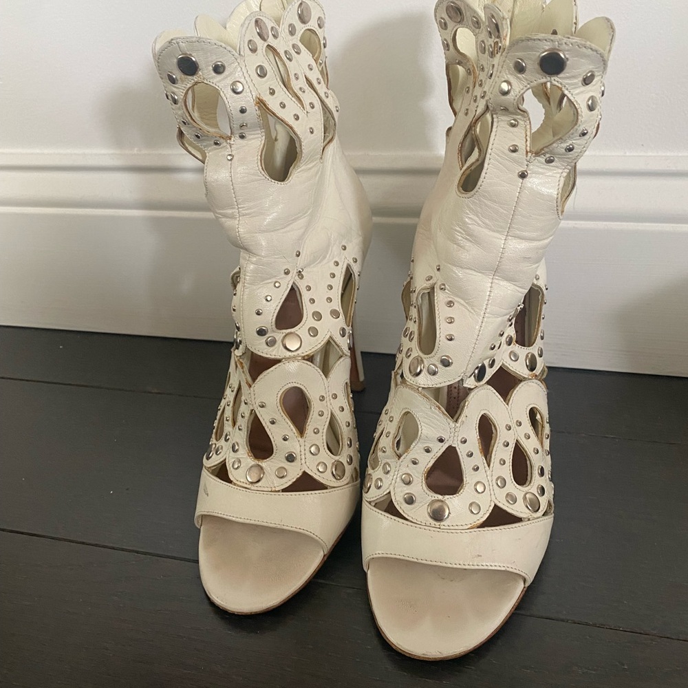 Alaia open toe cage sandal